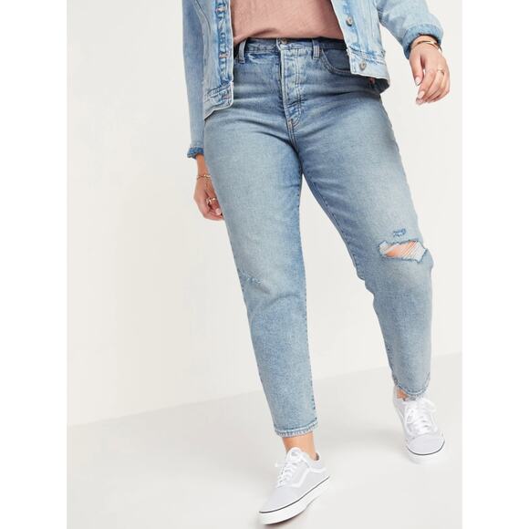 Old Navy Denim - Old Navy O.G. High Rise Straight Button Fly Jeans Size 12